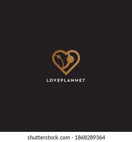 Logo Love Icon con objeto de variación