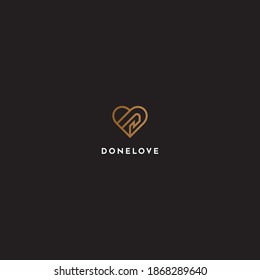 Logo Love Icon with variation object