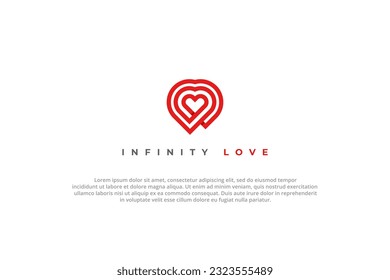 logotipo amor infinito monograma rojo