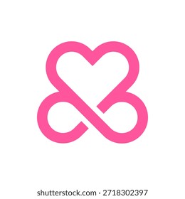 the logo is the love infinity. Unique and elegant.
