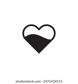 Logo Love Liquid Einzigartiges Design mit leerem Hintergrund