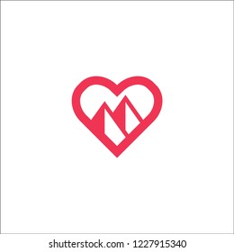 logo love and mountain