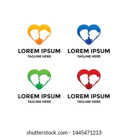 logo love on isolated white background.