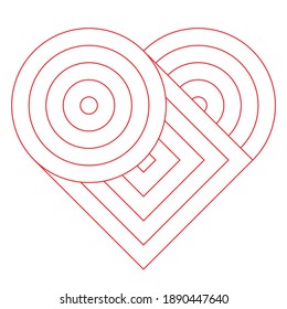Logotipo Amor . Forma de corazón de símbolo para su diseño. Ilustración vectorial.