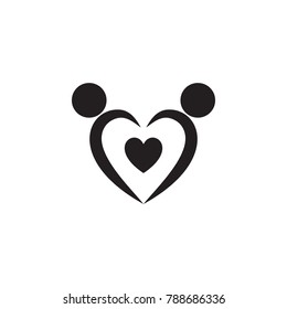 logo of lovers icon. Valentine's Day elements. Premium quality graphic design icon. Simple love icon for websites, web design, mobile app, info graphics on white background