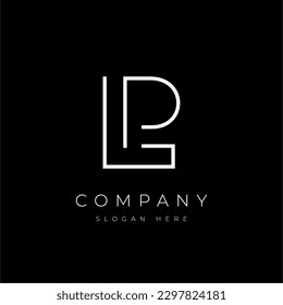 Logo LP Premium Minimalis Alphabet letters Initials Monogram logo LP, LP INITIAL, LP letter