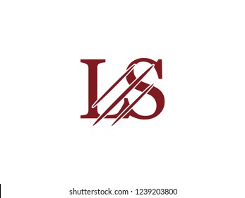 the logo of the LS letter with the style of scratching the incision