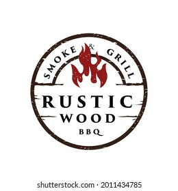 Logo for a lumber company. Vintage and retro logos. Classic and simple