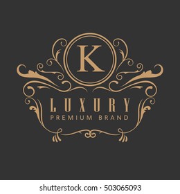 Logo luxury elegant design vintage label vector illustration