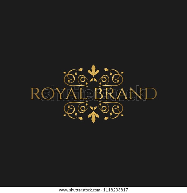 Logo Luxury Golden Color Royal Brand Stock Vector (Royalty Free ...