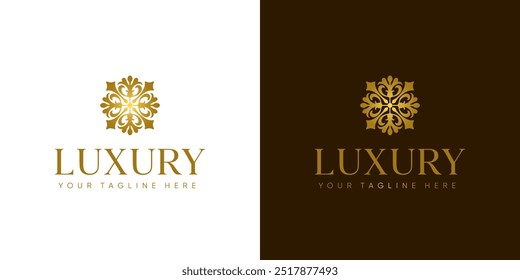 Logo luxury hotel resort design. The logo features a exudes a sense of classic and opulence