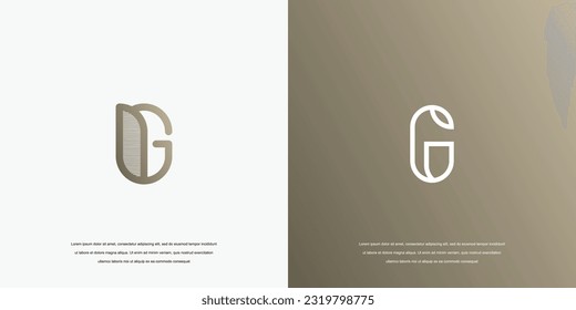 Logo luxury letter G monogram logo