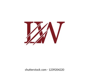 the logo of the LW letter with the style of scratching the incision