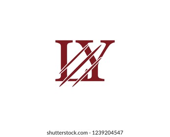 the logo of the LY letter with the style of scratching the incision