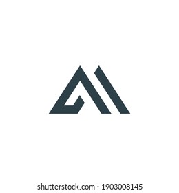 logo M abstract, M home, line art, simple, minimalist