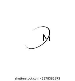 Logo m initial m aesthetic modern design vektor identity modern management brokers