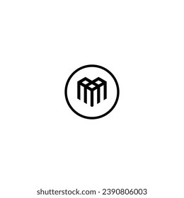 Logo m initial m brokers corporate business industrial digital