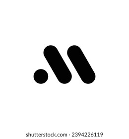 Logo m initial m company name business identity