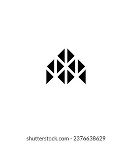 Logo m initial m corporate company group building design cycber Society