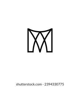 Logo m initial m design illustration brokers corporate investing capital