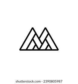 Logo m initial m double design vektor illustration