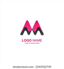 ícone inicial do logotipo m com ilustração de vetor criativo