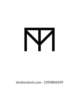 Logotipo m intermediarios iniciales de la empresa de correos electrónicos