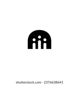 Logo m initial m modern design technology contemporary business