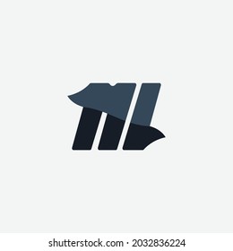 Logo M Letter Edition Vector Design, Use for shop or company identity