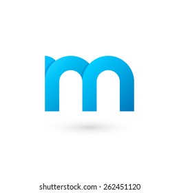 Logo M letter. Isolated on white background. Vector illustration, eps 10.