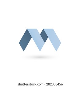 Logo M-Brief. Einzeln auf weißem Hintergrund. Vektorgrafik, eps10.