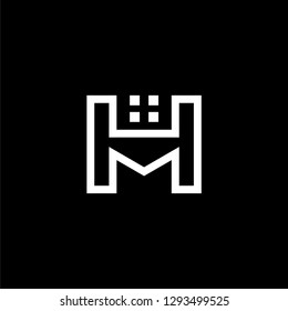 logo M letter M technology IT  business combination M abstract