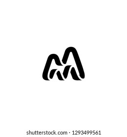 logo M letter M technology IT  business combination M abstract