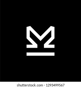 logo M letter M technology IT  business combination M abstract