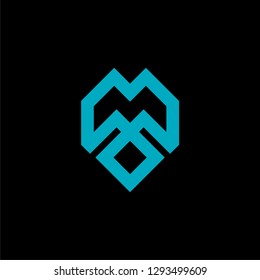 logo M letter M technology IT  business combination M abstract