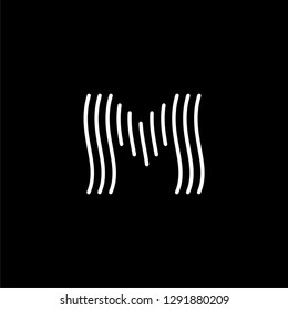 logo M letter M technology IT combination M