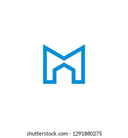 logo M letter M technology IT combination M