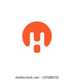 logo M letter M technology IT combination M