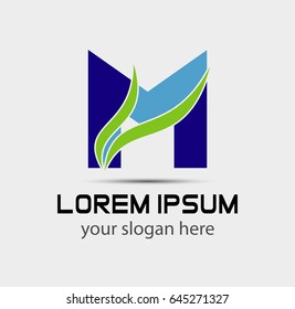 Logo m letter Vector illustration design template
