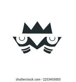 Logo M con corona de la cara de búho