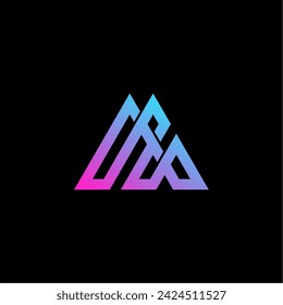 Logo m tech simple smart modern line
