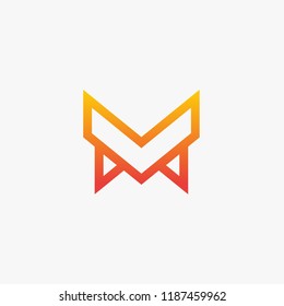 logo M vector, icon M concept, alphabet symbol abstract