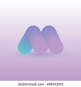 Logo M. Vector illustration EPS10
