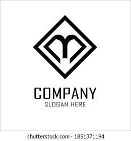 Logo M Vector monogram simple 