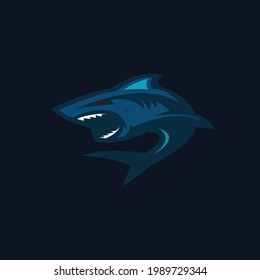 El logo está hecho basado en el carácter de un tiburón, se ve más feroz, adecuado para logotipos deportivos, etc