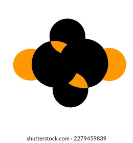 Logo made by circle on white background 