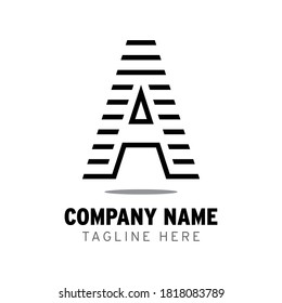 A Logo Made Of The Letter A With A Black Dotted Line Design Forming A Peak Into The Letter A, As The Initial Logo, As Well As The Manufacturing Industry As Well As Companies In The Mining Sector.