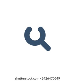 Logo magnifier with blank background