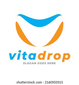 Logo Is Mainly Illustrated For International Drug, Healthy Life, Global Vaccine Program, Medicated Drop, Patient Care Hospital And V Logotype Pharmaceutical Company.