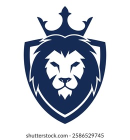 logo of a majestic lion's head with a crown and inside a shield